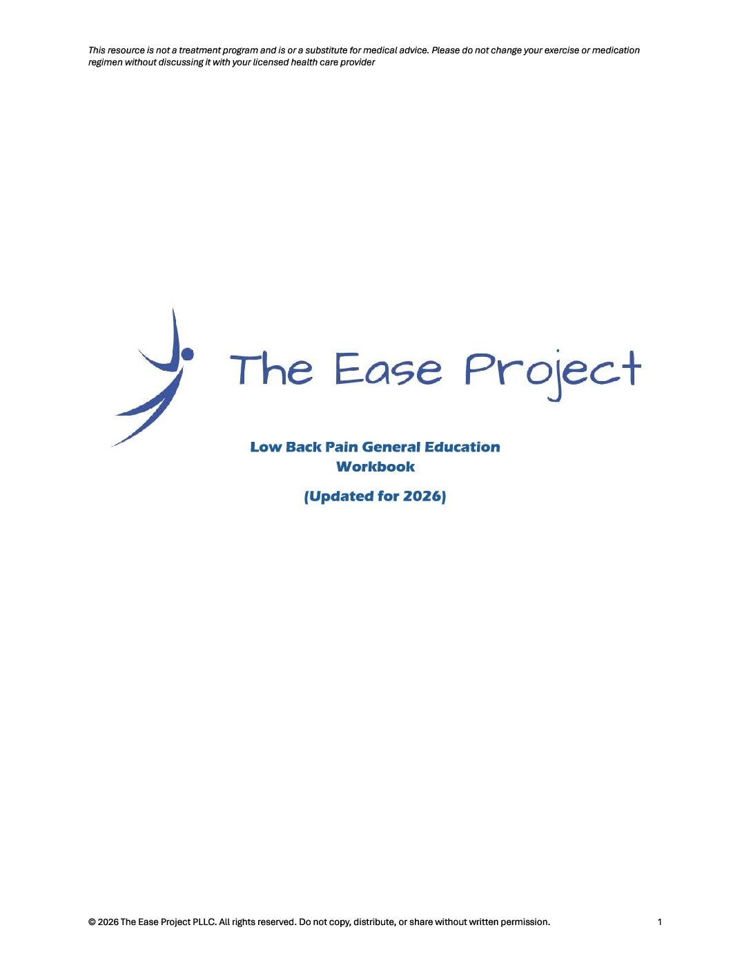 Low Back Pain Educational Workbook (PDF Download)